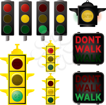 Royalty Free Clipart Image of Traffic Signals