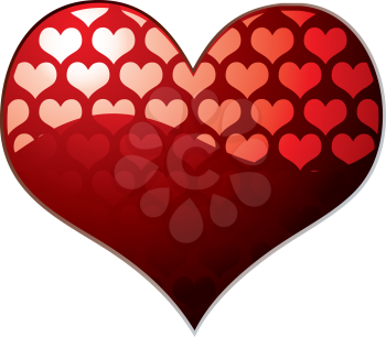 Royalty Free Clipart Image of Hearts in a Heart