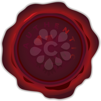 Royalty Free Clipart Image of a Red Seal