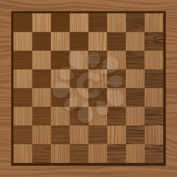 Royalty Free Clipart Image of a Brown Chess Board