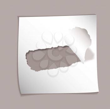 Royalty Free Clipart Image of Torn Paper