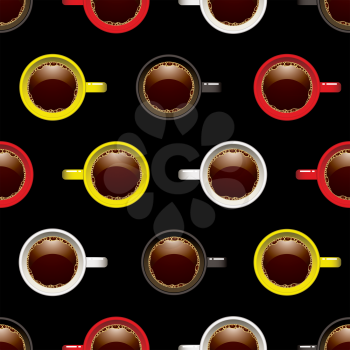 Coffee shop or cup seamless wallpaper background pattern