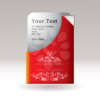 Classical floral design on a modern card element with copyspace