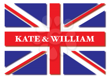 Union jack flag for the royal wedding of kate and william