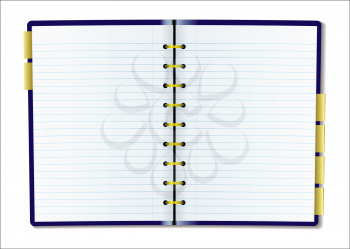 Two pages of diary blank with rulled lines