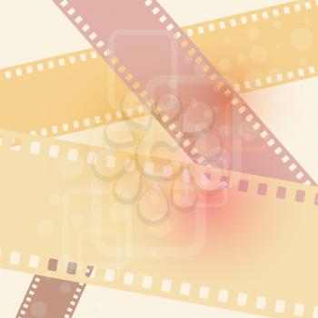 Royalty Free Clipart Image of a Film Strip Background