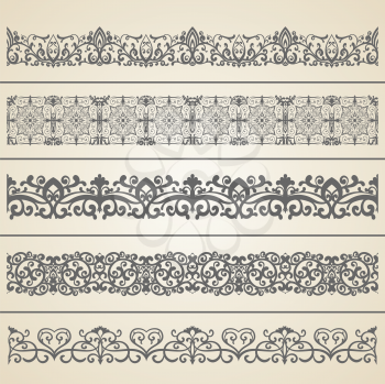 Royalty Free Clipart Image of a Set of Borders