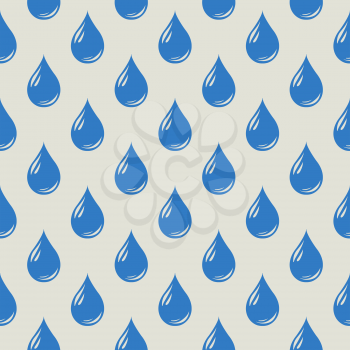 Illustration of seamless pattern with rain drops. 