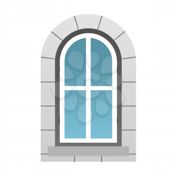 Illustration of a  vintage window isolated on white.