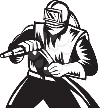 Royalty Free Clipart Image of a Sandblaster