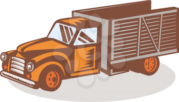 Royalty Free Clipart Image of a Vintage Farm Truck