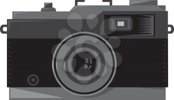 vector illustration of a vintage camera front done in art deco  retro style