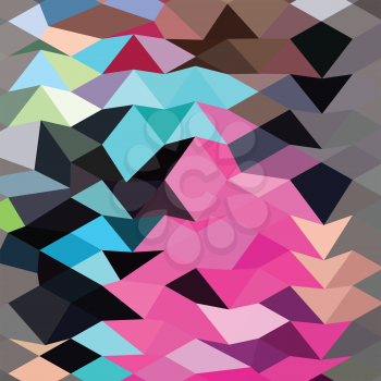 Low polygon style illustration of a pink crystal abstract background.