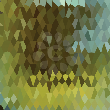 Low polygon style illustration of moss green abstract geometric background.
