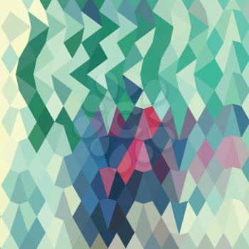 Low polygon style illustration of myrtle green  abstract geometric background.