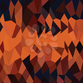Low polygon style illustration of a persimmon orange abstract geometric background.