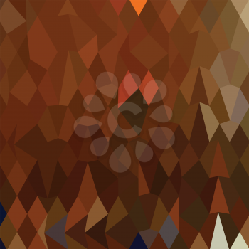 Low polygon style illustration of a brown forest abstract background.
