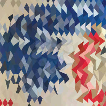 Low polygon style illustration of spanish blue abstract geometric background.