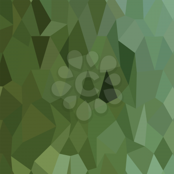 Low polygon style illustration of tea green abstract geometric background.