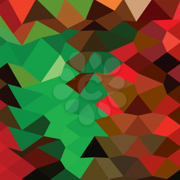 Low polygon style illustration of a bice green abstract geometric background.
