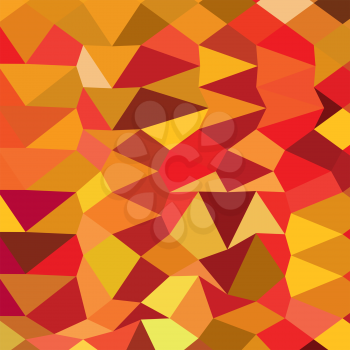 Low polygon style illustration of coquelicot red abstract geometric background.
