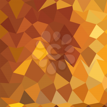 Low polygon style illustration of a gamboge yellow abstract geometric background.
