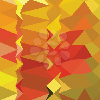 Low polygon style illustration of golden poppy abstract geometric background.