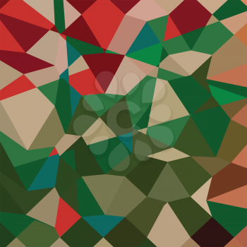 Low polygon style illustration of amazon green abstract geometric background.