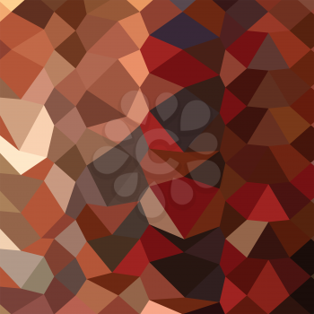 Low polygon style illustration of a dark pastel red abstract geometric background.