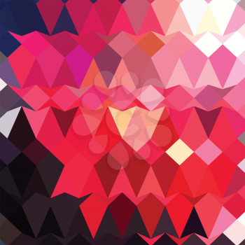 Low polygon style illustration of alizaran crimson abstract geometric background.