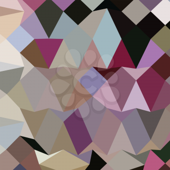 Low polygon style illustration of antique fuschia abstract geometric background.
