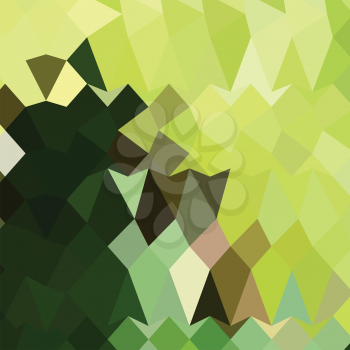 Low polygon style illustration of apple green abstract geometric background.