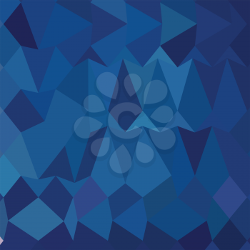 Low polygon style illustration of a cobalt blue abstract geometric background.