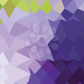 Low polygon style illustration of a cyber grape purple abstract geometric background.