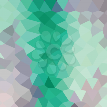 Low polygon style illustration of celadon green abstract geometric background.