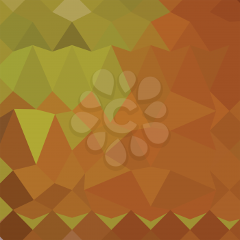 Low polygon style illustration of a cocoa brown abstract geometric background.