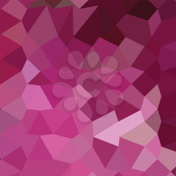 Low polygon style illustration of french rose pink abstract geometric background.