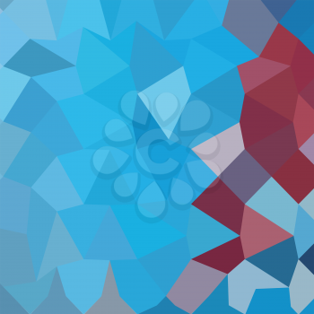 Low polygon style illustration of a cerulean frost blue abstract geometric background.