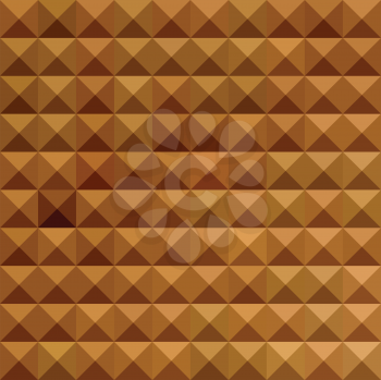 Low polygon style illustration of a bronze brown abstract geometric background.