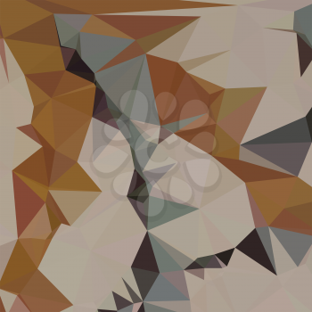 Low polygon style illustration of a cornsilk brown abstract geometric background.