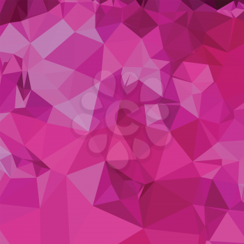 Low polygon style illustration of a deep pink abstract geometric background.