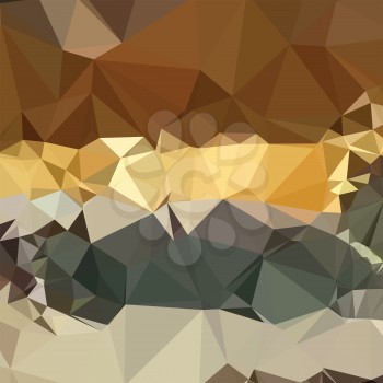 Low polygon style illustration of a french beige abstract geometric background.