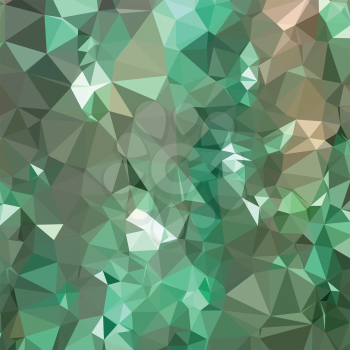 Low polygon style illustration of a caribbean green abstract geometric background.