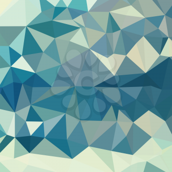Low polygon style illustration of a skobeloff green abstract geometric background.