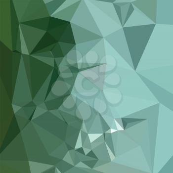 Low polygon style illustration of a zomp green abstract geometric background.