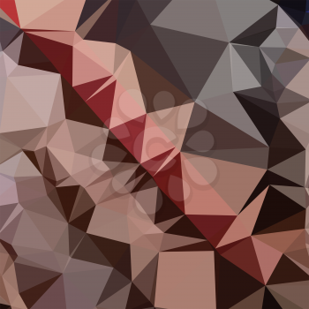 Low polygon style illustration of a bulgarian rose brown abstract geometric background.