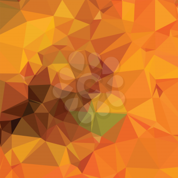 Low polygon style illustration of a deep carrot orange abstract geometric background.