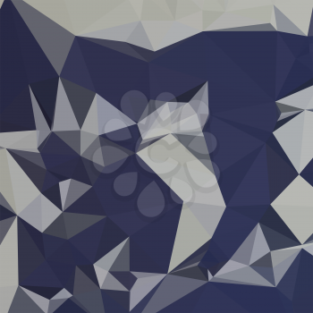 Low polygon style illustration of cool black blue abstract geometric background.