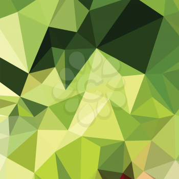Low polygon style illustration of electric lime green abstract geometric background.