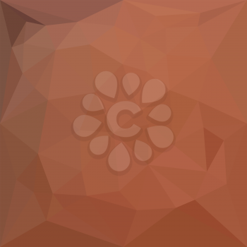 Low polygon style illustration of a burnt orange abstract geometric background.